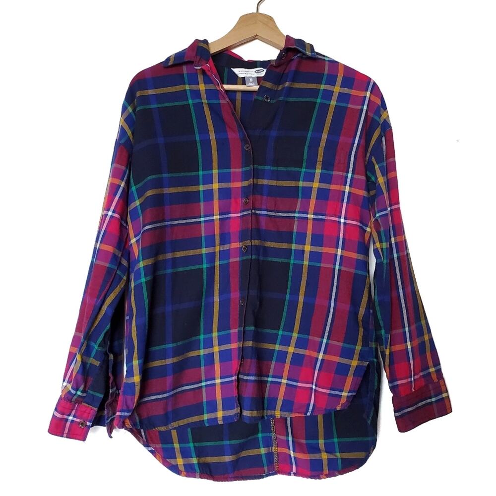Old Navy | The Boyfriend Shirt Plaid Button Up